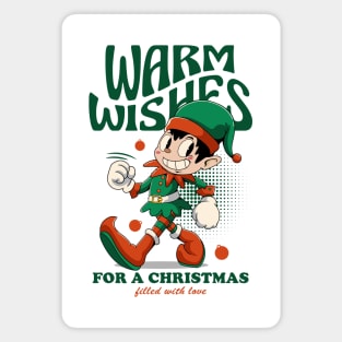 Warm Wishes Christmas Magnet